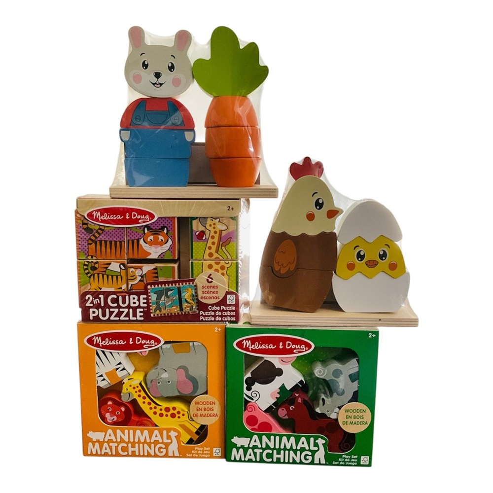 Melissa & Doug Red and Orange Puzzle Set